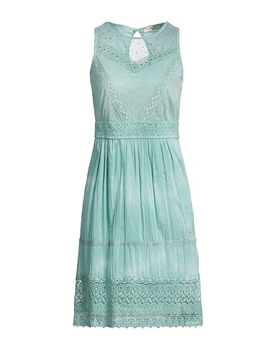 MARANI JEANS Midi dress Turquoise 80% Cotton, 20% Polyamide