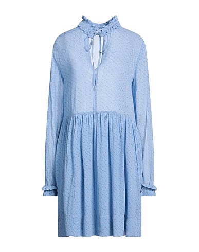 GANNI Short dress Light blue 100% Viscose