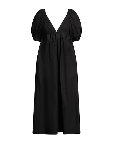 GANNI Midi dress Black 100% Organic cotton