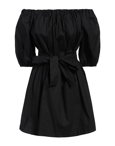 EIGHT by ACCESS FASHION Short dress Black 97% Cotton, 3% Elastane