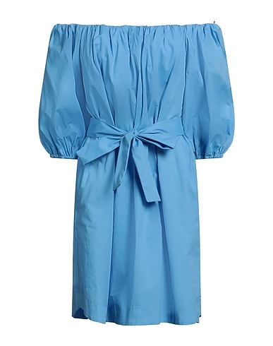 EIGHT by ACCESS FASHION Short dress Light blue 97% Cotton, 3% Elastane