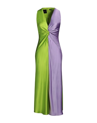 PINKO Long dress Lime green 100% Polyester