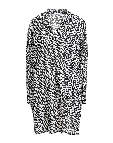 ATTIC AND BARN Shirt dress Ivory 68% Viscose, 32% Silk