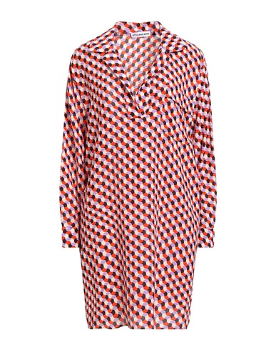 ATTIC AND BARN Shirt dress Purple 68% Viscose, 32% Silk