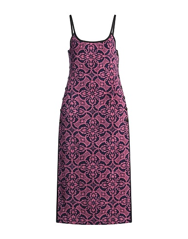 MARINE SERRE Vestito midi Fucsia 100% Cotone, Viscosa, Poliestere