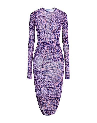 MUGLER Long dress Purple 94% Polyamide, 6% Elastane