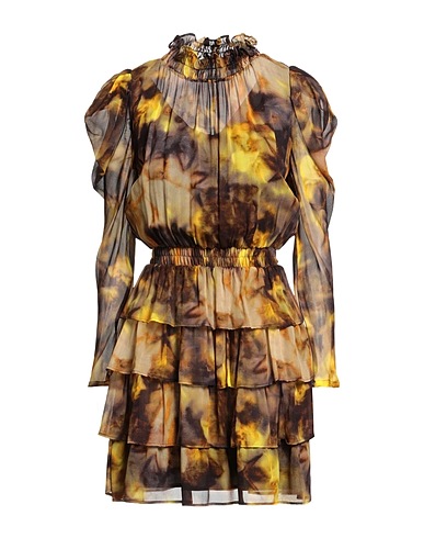 DONDUP Vestito corto Giallo 100% Viscosa