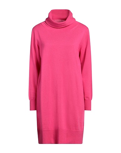 KANGRA Knit dress Fuchsia 70% Merino Wool, 20% Silk, 10% Cashmere