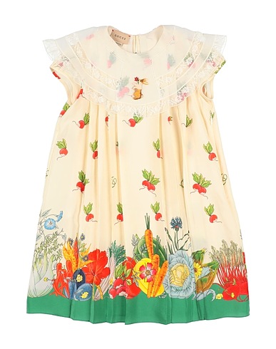 GUCCI Dress Pastel yellow 100% Silk, Cotton, Polyester, Polyamide