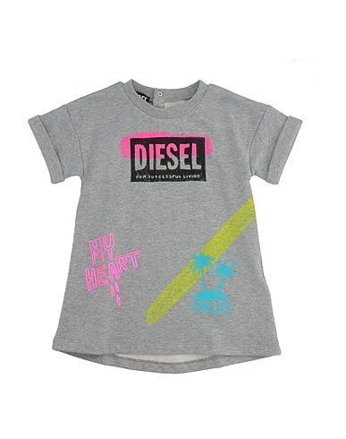 DIESEL Vestido para bebé  Light grey 100% Cotton