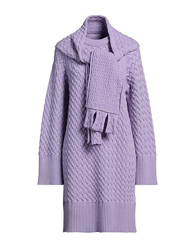 ERIKA CAVALLINI Short dress Lilac 80% Wool, 20% Polyamide