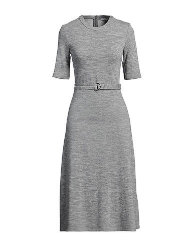 PESERICO Knit dress Grey 50% Virgin Wool, 48% Cotton, 2% Polyamide
