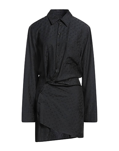 OFF-WHITE™ Shirt dress Black 56% Silk, 44% Cotton