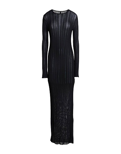 PETAR PETROV Long dress Black 94% Viscose, 6% Elastane