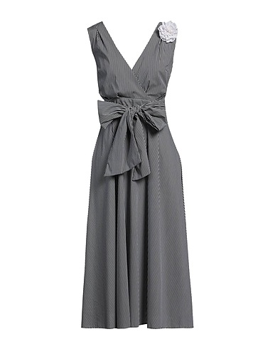 GAëLLE Paris Midi dress Charcoal 72% Cotton, 25% Polyamide, 3% Elastane