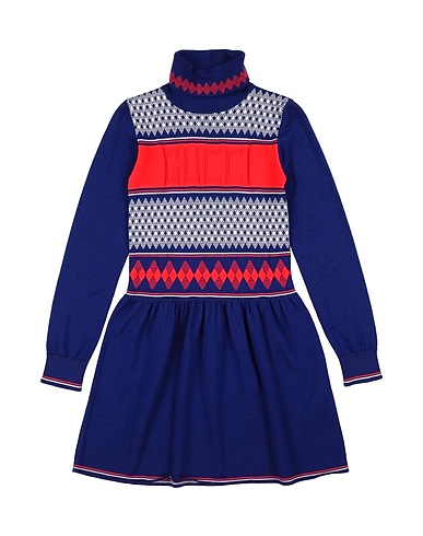 GUCCI Dress Blue 100% Wool, Elastane