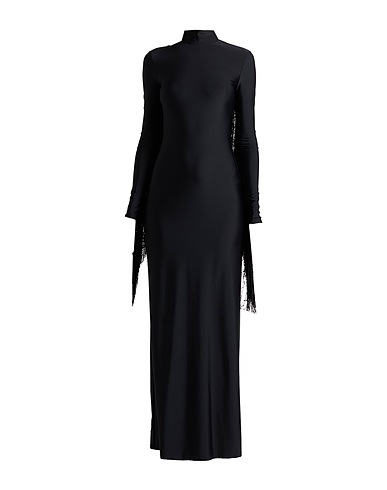 ROTATE BIRGER CHRISTENSEN Long dress Black 82% Recycled polyamide, 18% Elastane