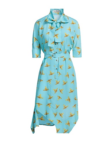 VIVIENNE WESTWOOD Midi dress Turquoise 100% Polyester
