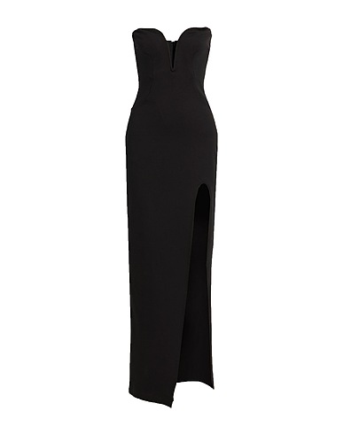 NICHOLAS Langes Kleid Schwarz 60% Viskose, 35% Nylon, 5% Elastan