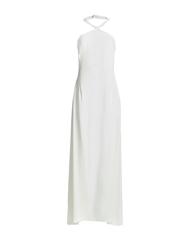 CO.GO Long dress White 100% Viscose, Cotton