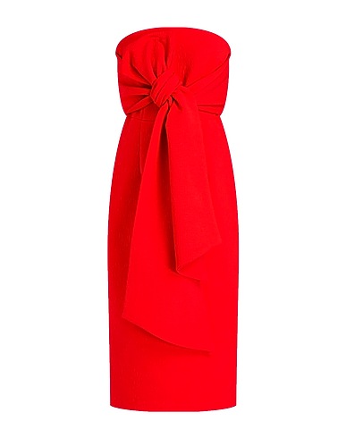 REBECCA VALLANCE Midi dress Red 98% Polyester, 2% Elastane