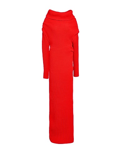 A.W.A.K.E. MODE Langes Kleid Rot 50% Merinowolle, 50% Acryl