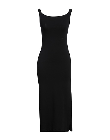 HINNOMINATE Vestito midi Nero 97% Cotone, 3% Elastan