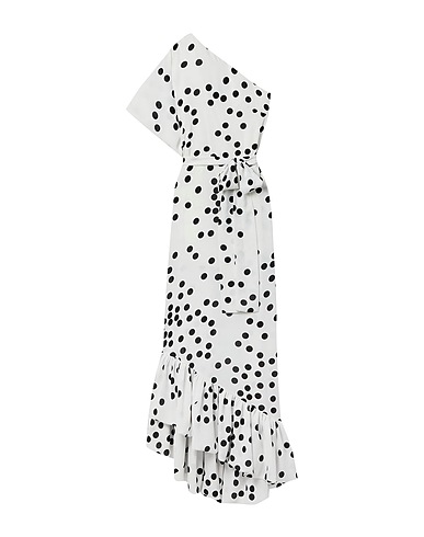 MONIQUE LHUILLIER Langes Kleid Weiß 100% Polyester