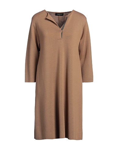 FABIANA FILIPPI Short dress Camel 100% Merino Wool