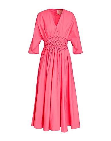 ROKSANDA Midi-Kleid Rosa 100% Baumwolle