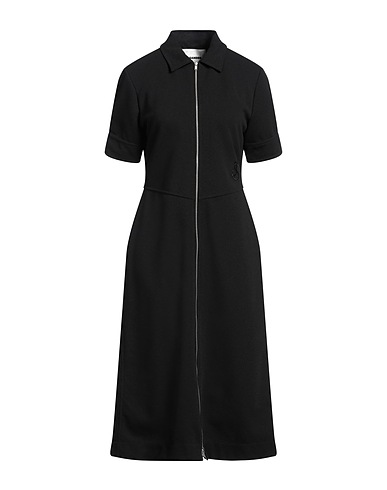 JIL SANDER Midi dress Black 68% Polyester, 29% Cotton, 3% Elastane