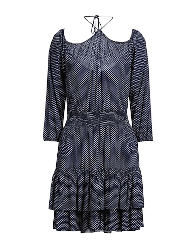 DESIGNERS REMIX Short dress Navy blue 100% Viscose