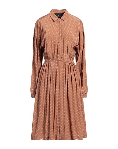 DESIGNERS REMIX Midi dress Camel 63% Rayon, 37% Viscose
