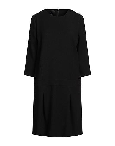 DESIGNERS REMIX Midi dress Black 63% Polyester, 33% Rayon, 4% Elastane