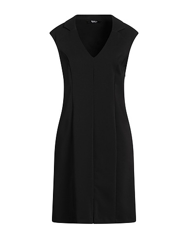 SISTE'S Sheath dress Black 89% Polyester, 11% Elastane