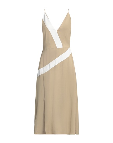 TRUSSARDI Midi dress Beige 100% Viscose