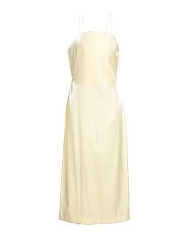 JACQUEMUS Midi dress Pastel yellow 68% Viscose, 32% Polyester