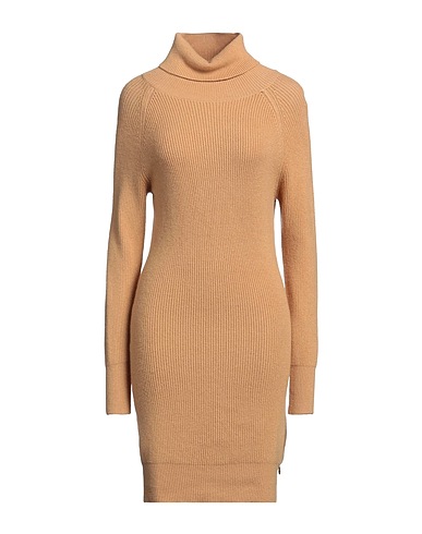 WHITE WISE Sheath dress Camel 56% Viscose, 27% Modal, 17% Nylon
