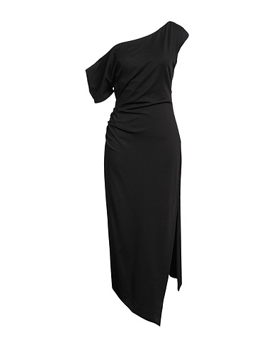 DEL CORE Long dress Black 94% Viscose, 6% Elastane, Silk, Lycra®