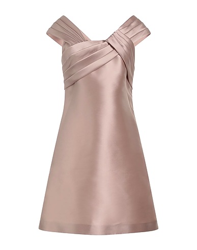 ALBERTA FERRETTI Kurzes Kleid Beige 85% Polyester, 15% Seide