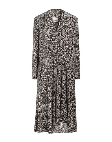 ISABEL MARANT Midi dress Black 91% Silk, 9% Elastane