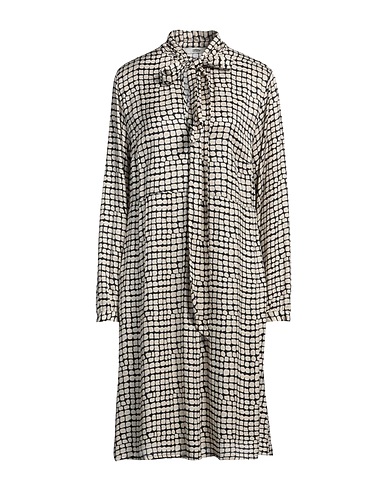 0039 ITALY Midi-Kleid Beige 100% Viskose