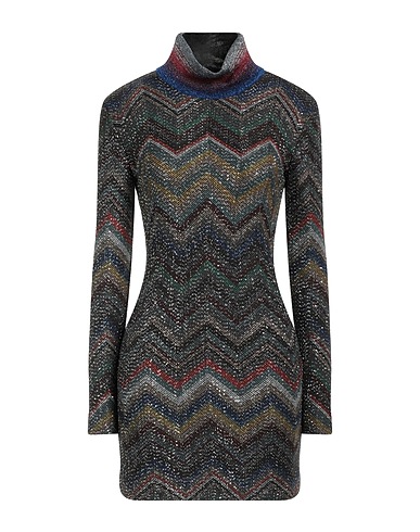 MISSONI Sheath dress Dark brown 32% Synthetic fibers, 25% Polyester, 18% Wool, 13% Viscose, 12% Cotton