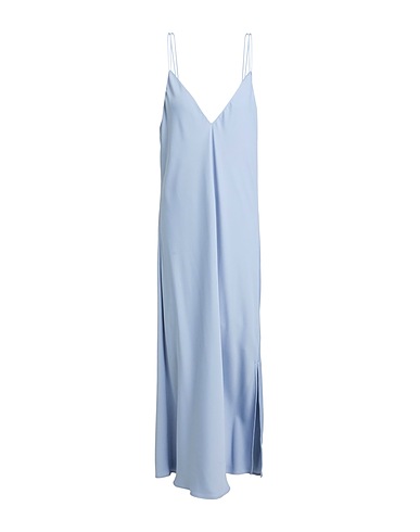 CALVIN KLEIN Long dress Light blue 100% Polyester
