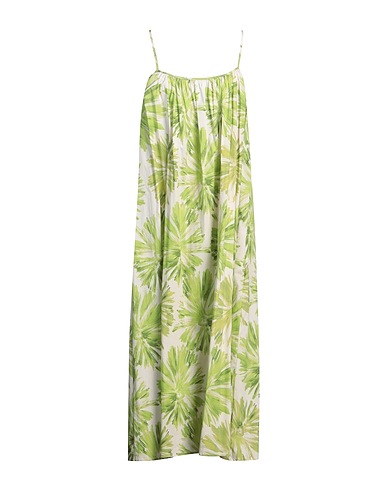 LIVIANA CONTI Vestito midi Verde chiaro 97% Cotone, 3% Elastan