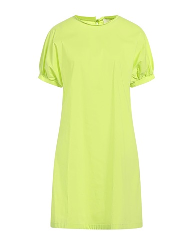 LIVIANA CONTI Short dress Light green 68% Cotton, 28% Polyamide, 4% Elastane