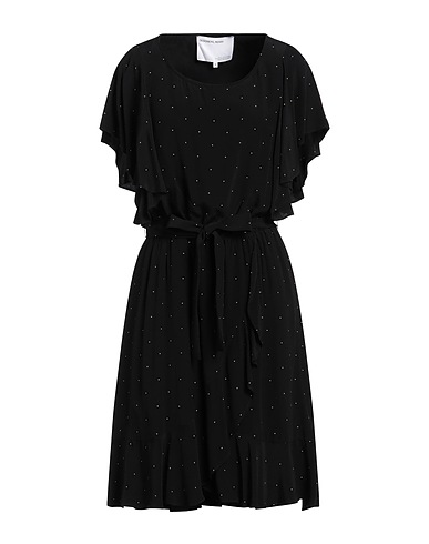 DESIGNERS REMIX Short dress Black 63% Rayon, 37% Viscose