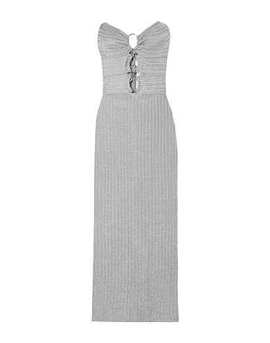 TOM FORD Midi dress Grey 55% Cotton, 31% Virgin Wool, 14% Polyester