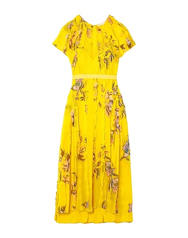 JASON WU COLLECTION Midi dress Yellow 100% Silk