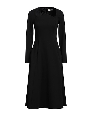 MEIMEIJ Midi dress Black 65% Viscose, 30% Polyamide, 5% Elastane, Acetate